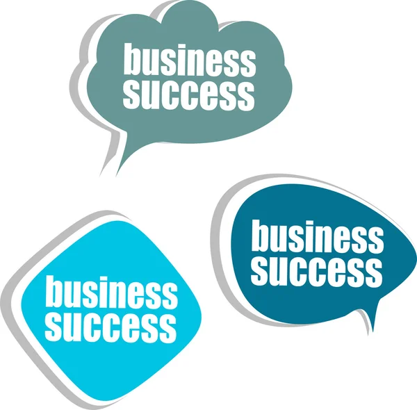 Sukcesu w biznesie. zestaw naklejek, etykiet, Tagi. biznes banery, szablon dla Infografika — Zdjęcie stockowe