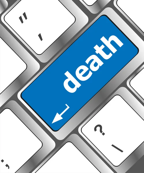 Teclado con botón de palabra de la muerte —  Fotos de Stock