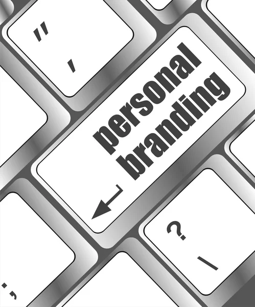 Personal branding on computer keyboard key button — Stock Photo, Image