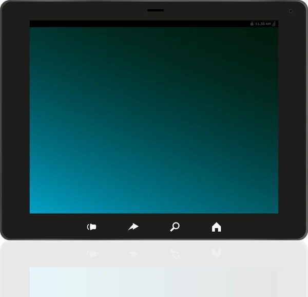 Tablet pc met abstracte blauw scherm — Stockfoto