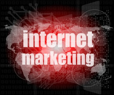 İnternet pazarlaması - dijital dokunmatik ekran arayüzü