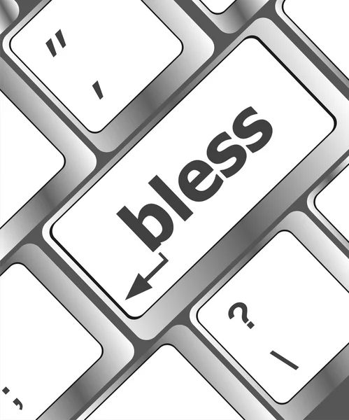 Bless text on computer keyboard key - business concept — Stock Photo, Image