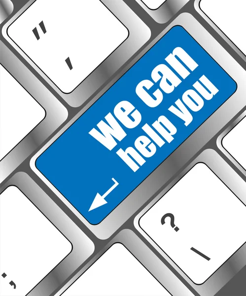 We can help you written on computer button — Stock Photo, Image