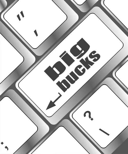 Big bucks on computer keyboard key button — Stock Photo, Image