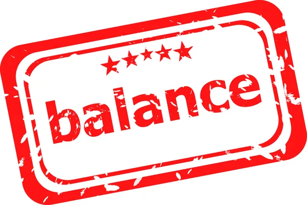 Balance word on red rubber grunge stamp — Stock Photo, Image