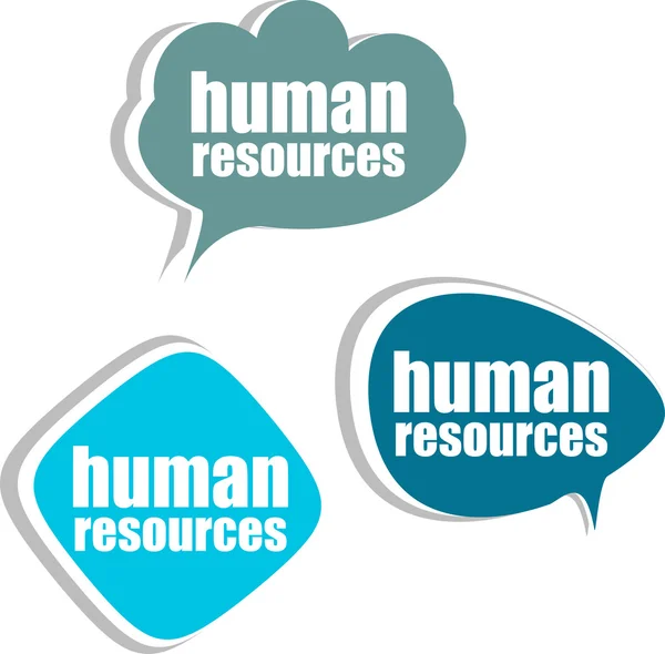 Mänskliga resurser. uppsättning av dekaler, etiketter, märken. mall för infographics — Stockfoto