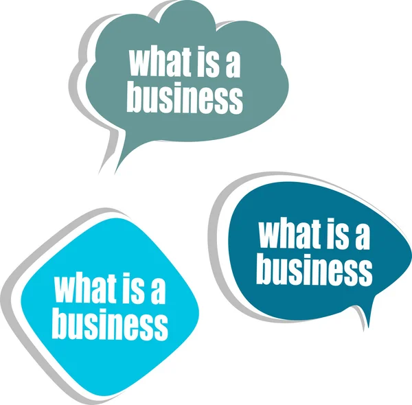 What is a business. Set of stickers, labels, tags. Business banners, Template for infographics — Stock Photo, Image