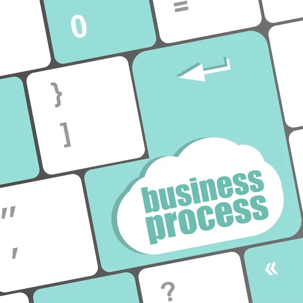 Toets op het toetsenbord met de knoop van het proces van de business — Stockfoto