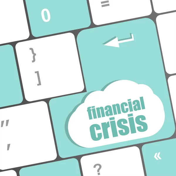 Verzekering bedrijfsconcept financiële crisis sleutel weergegeven: — Stockfoto