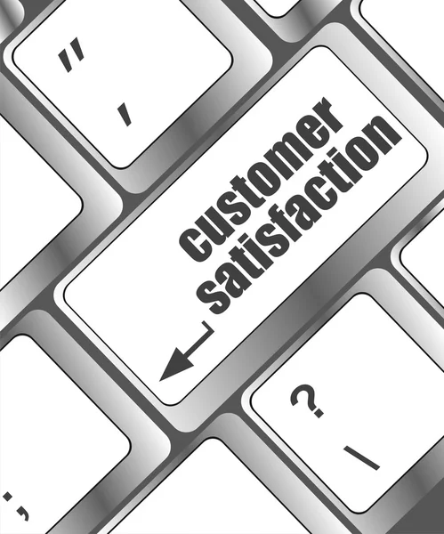 Customer satisfaction key word on computer keyboard — Stock Photo, Image