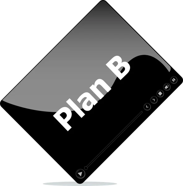 Plan b op media player-interface — Stockfoto