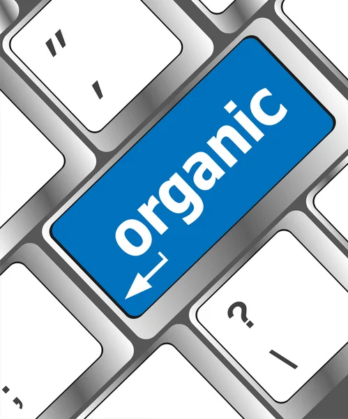 Organic word on keyboard key button — Stock Photo, Image