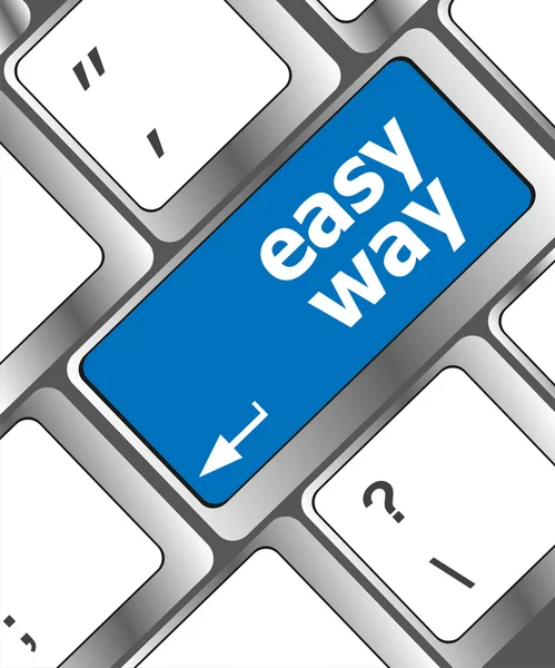 Easy way Taste auf der Tastatur Nahaufnahme — Stockfoto