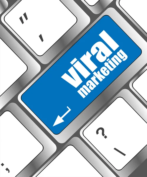 Virale marketing woord op computer toetsenbord sleutel — Stockfoto