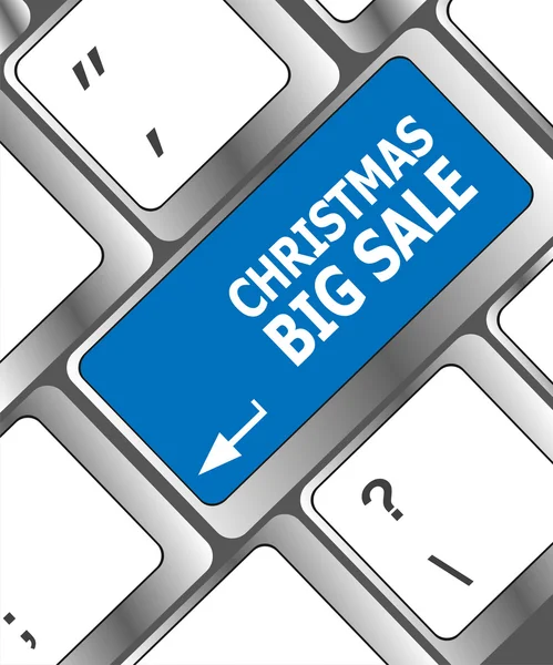 Christmas big sale on computer keyboard key button — Stock Photo, Image