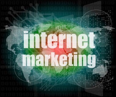 İnternet pazarlaması - dijital dokunmatik ekran arayüzü