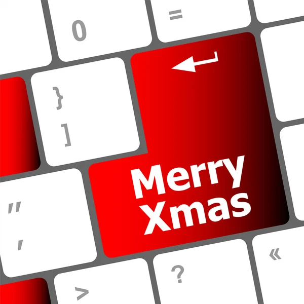 Joyeux message de Noël, clavier entrer touche Noël — Photo