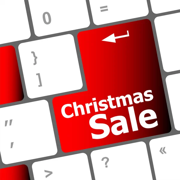 Weihnachtsverkauf auf der Tastatur des Computers — Stockfoto