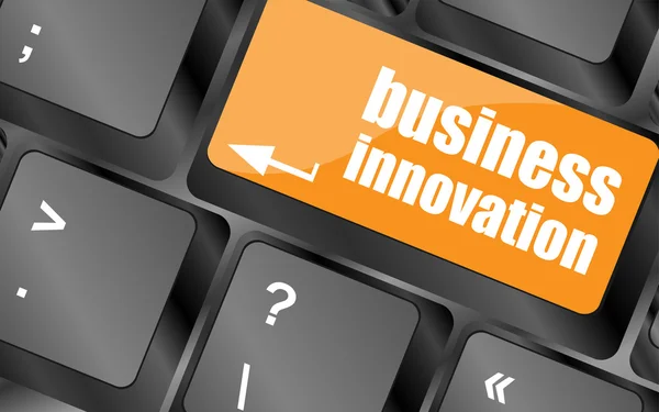 Inovação empresarial - conceitos de negócio no teclado do computador, conceito de negócio — Fotografia de Stock