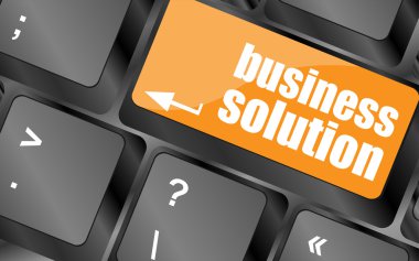 İş çözümleme anahtarı olan bilgisayar klavyesi. iş kavramı