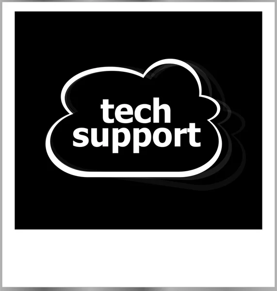 Tech ondersteuning woord bedrijfsconcept, fotolijstjes geïsoleerd op wit — Stockfoto