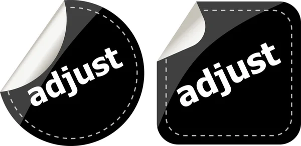 Aanpassen woord stickers set, pictogram knop, business concept — Stockfoto
