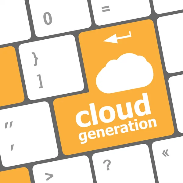 Cloud generation words concept on button of the keyboard — Stock Photo, Image