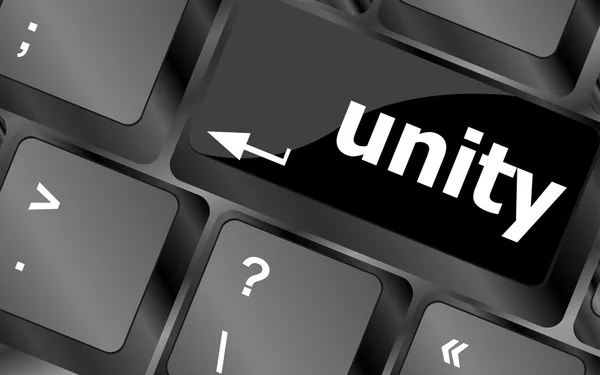 Unity szó számítógép billentyűzeten pc kulcs — Stock Fotó