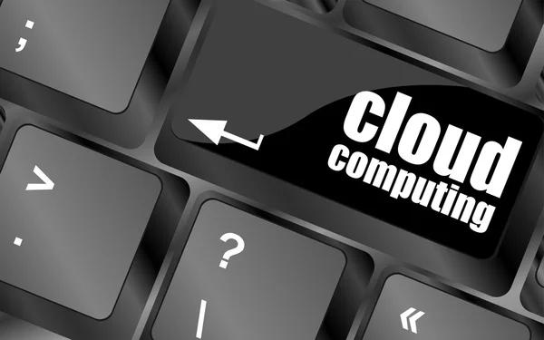 Computertoetsenbord voor cloud computing, bedrijfsconcept — Stockfoto