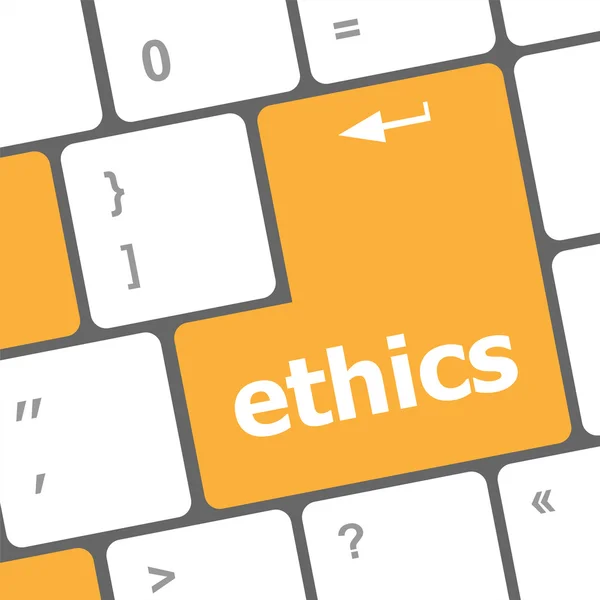 A keyboard with a key reading ethics — Stock Photo, Image