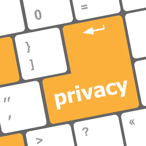 Privacy button on computer keyboard key — Stock Photo, Image