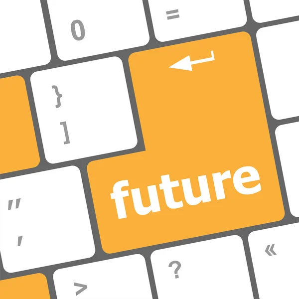 Future time concept with key on computer keyboard — Stock Photo, Image