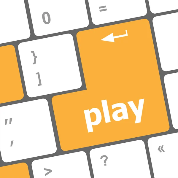 Játék szó, számítógép-billentyűzet gombra — Stock Fotó