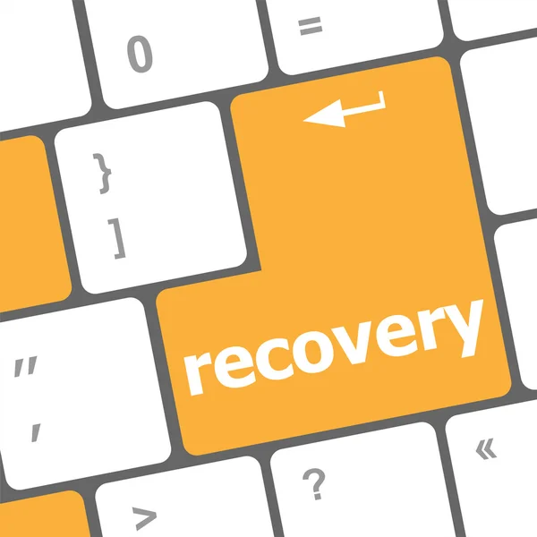 Recovery text on the keyboard key — Stock Photo, Image