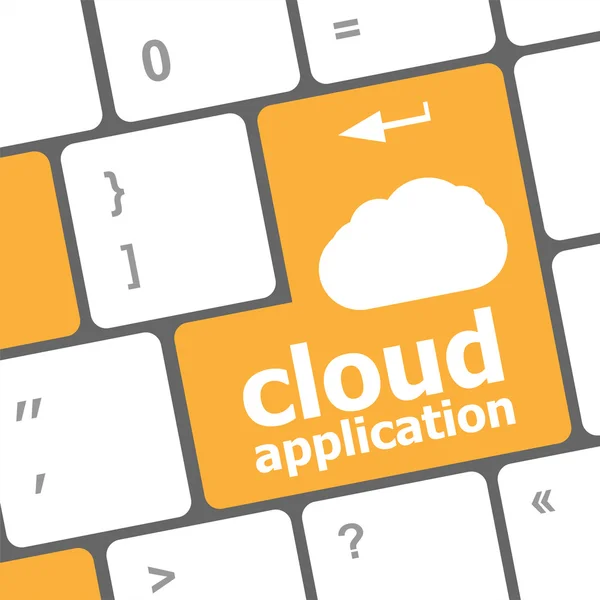 Chmura aplikacji słowa koncepcja przycisk klawiatury — Zdjęcie stockowe
