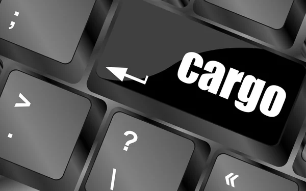 Cargo word on laptop computer keyboard key — Stock Photo, Image