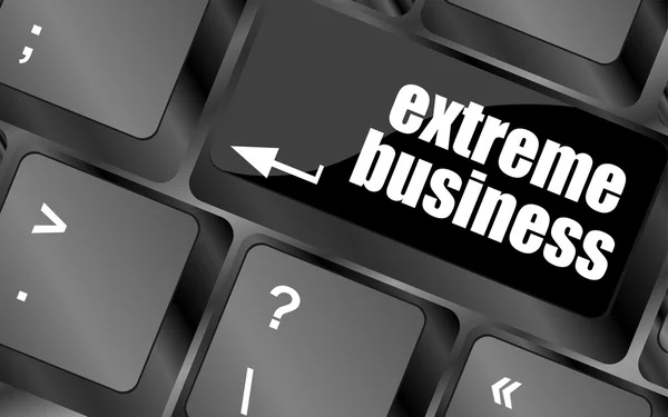 Extreme business words, message on enter key of keyboard — Stock Photo, Image