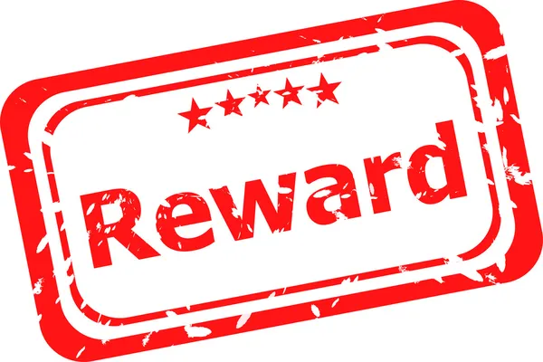 Reward red rubber stamp over a white background — Stock Photo, Image