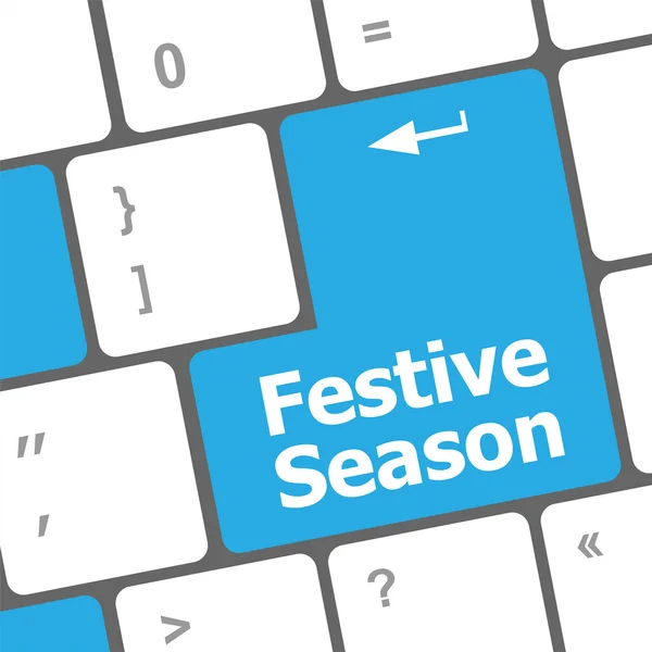 Festive season button on modern internet computer keyboard key — Stock Photo, Image