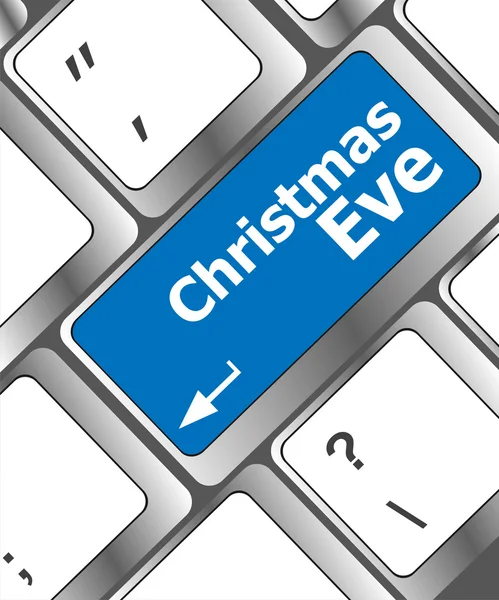 クリスマスイブ メッセージ ボタン、キーボードの enter キー — ストック写真
