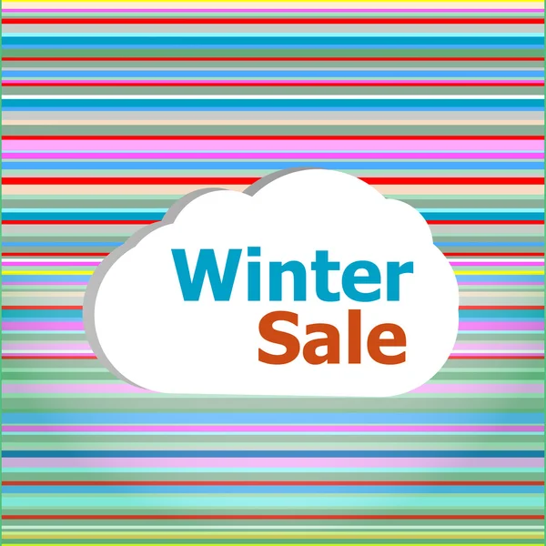 Seamless abstract pattern background with winter sale words — Stock Photo, Image