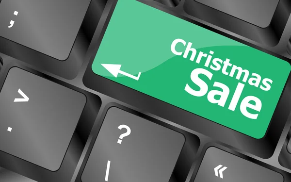 Christmas sale on computer keyboard key button — Stock Photo, Image