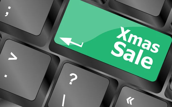 假日键 — — 圣诞节销售的电脑键盘 — 图库照片