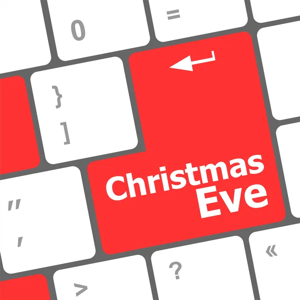 Christmas eve message button, keyboard enter key — Stock Photo, Image