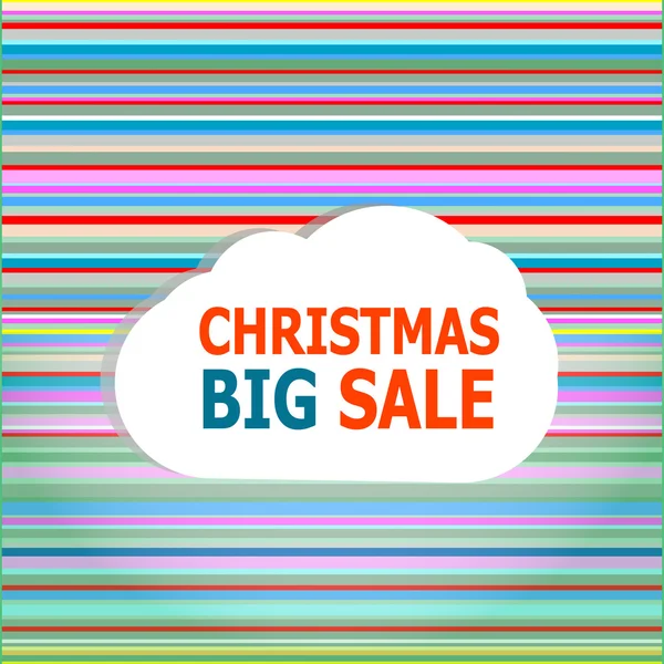 Holidays concept: pattern background with christmas big sale words — Stock Photo, Image
