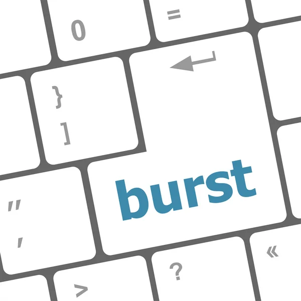 Computer keyboard with burst key. business concept — Stock Photo, Image