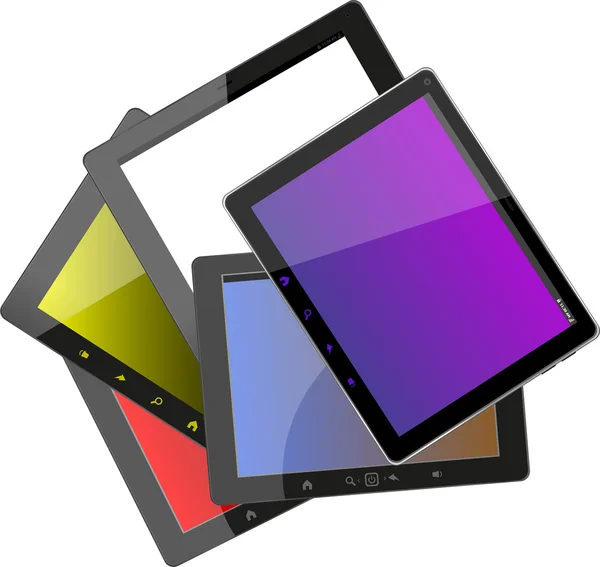 Set van tablet pc-computers — Stockfoto
