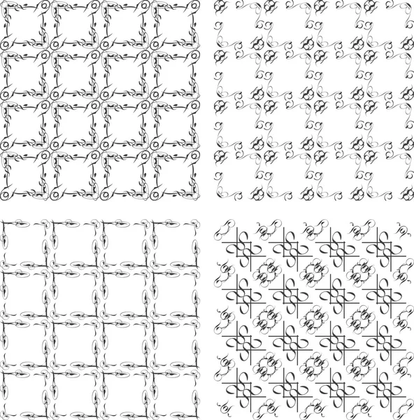 Conjunto de patrones geométricos sin costura, colección de fondos — Foto de Stock