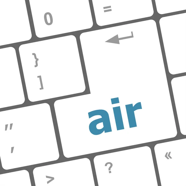 Air on computer keyboard key enter button — Stock Photo, Image