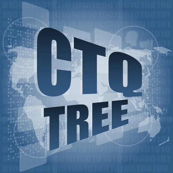 Ctq ツリー単語デジタル タッチ画面 — ストック写真